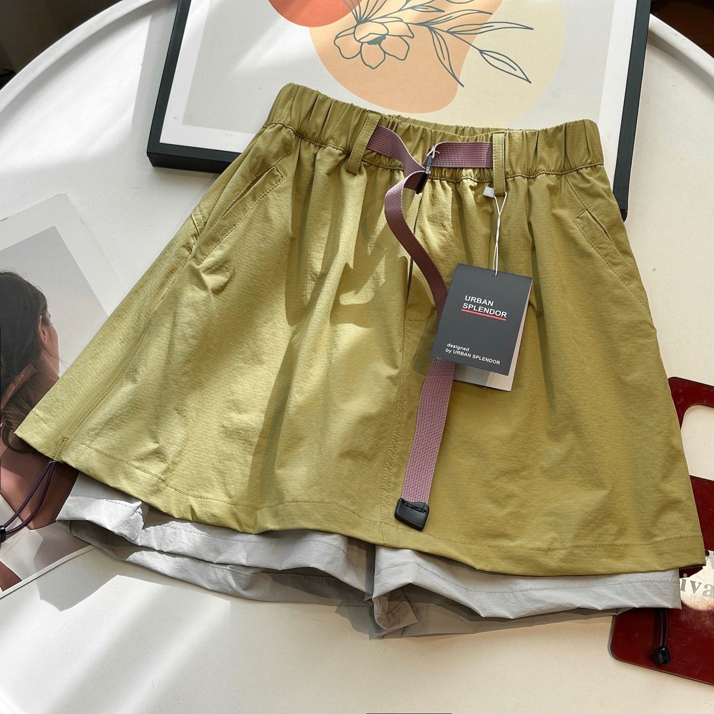 传写山系户外松紧腰防走光短裤