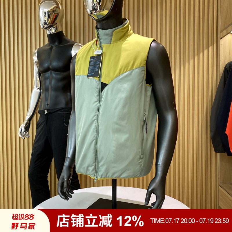 潮流限定！拼接裁剪！秋冬情侣款户外保暖休闲斜拉链叠穿棉马甲潮