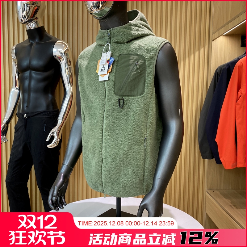 加厚摇粒绒保暖连帽马甲背心