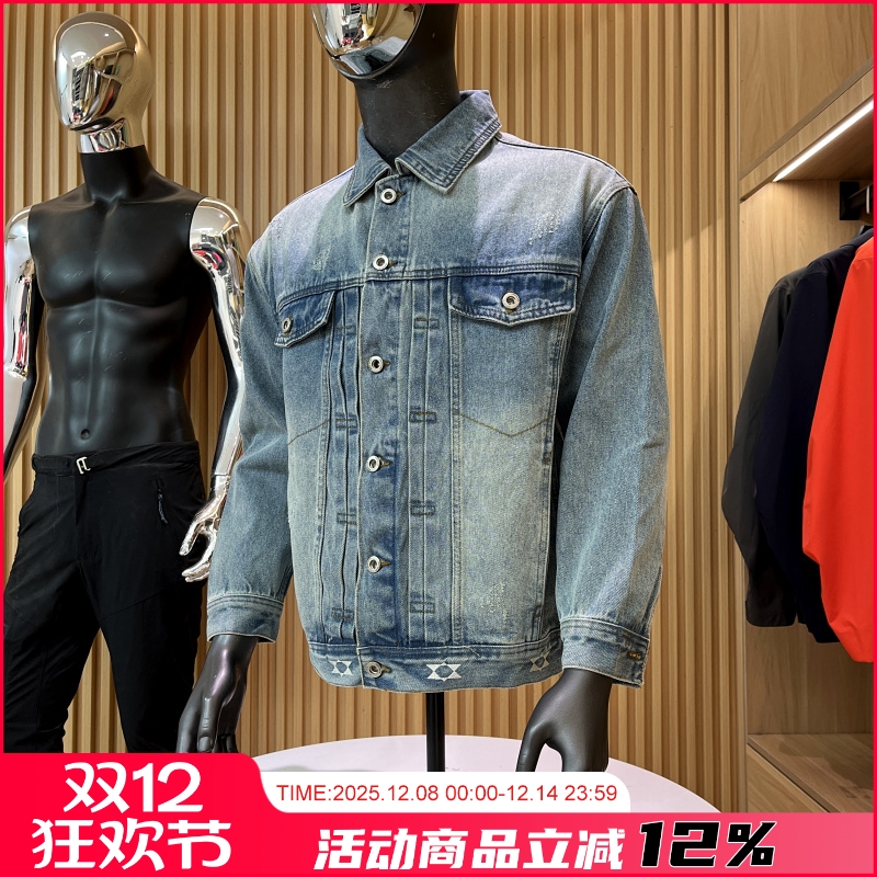 休闲宽松翻领牛仔夹克外套