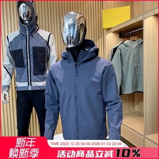 新品 户外防水防风 秋季 男士 商务休闲外套连帽夹克冲锋衣潮 全压胶