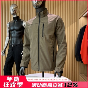 北美劲旅高尔夫防水保暖透气秋冬男时尚户外立领加绒软壳夹克外套