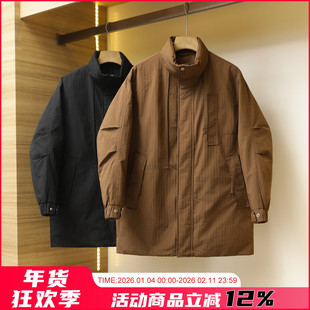 走商场订单！高端线！石墨烯内里！冬季男士加厚保暖中长款羽绒服