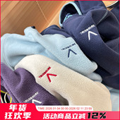 重磅山系户外 男女情侣款 撞色保暖抓绒衣休闲连帽摇粒绒卫衣外套