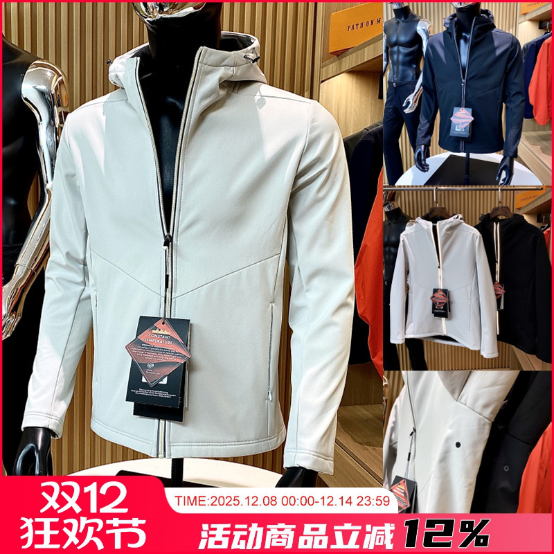 3D立裁连帽软壳夹克抓绒