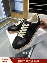 Never Get Tired of Wearing It】Soft and Breathable Calfskin! Spring and Summer Men's Retro Fashion Versatile Casual Sports German Training Shoes