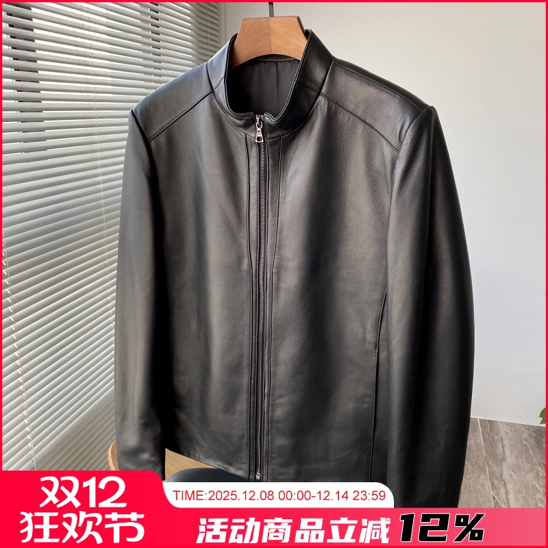 高级绵羊皮！新款男真皮皮衣男