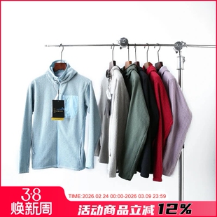 波浪纹设计！男女情侣款！秋冬户外轻量化保暖连帽开衫抓绒衣外套