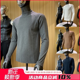 男女半高领保暖柔软打底衫 秋冬新品 T恤 水洗双面德绒 设计师线