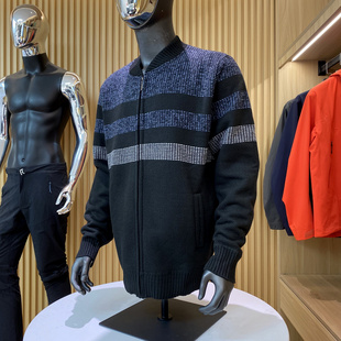 软糯厚实!不错的选择!秋冬加绒保暖外贸男装开衫针织衫毛衣外套