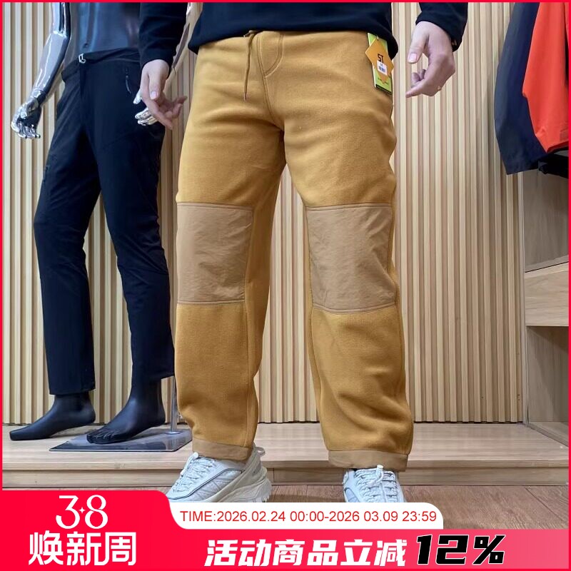 山系户外！加绒加厚！男女情侣款户外百搭摇粒绒保暖抓绒休闲裤潮