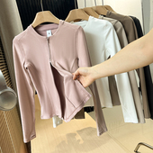 保暖立领抓绒衣长袖 蕉系列 上衣 女式 秋季 原249 双拉链摇粒绒开衫