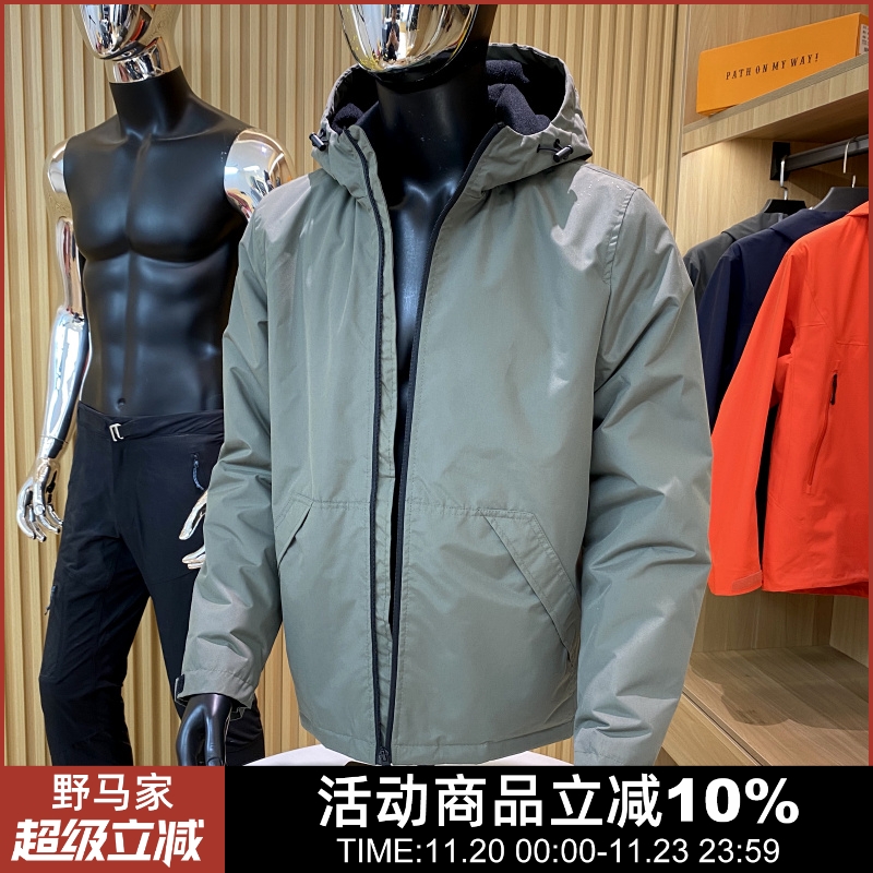 户外软壳抗撕裂连帽棉衣冲锋衣