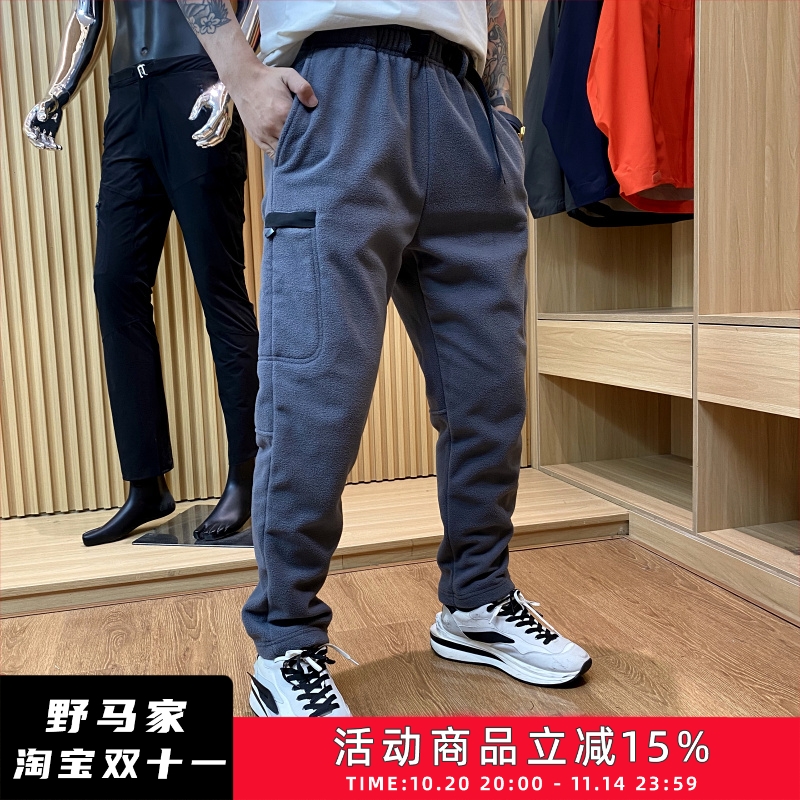 摇粒绒工装口袋卡扣休闲裤