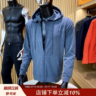 出口单！阳离子磨毛绒！秋季男士针织连帽运动休闲开衫卫衣外套潮