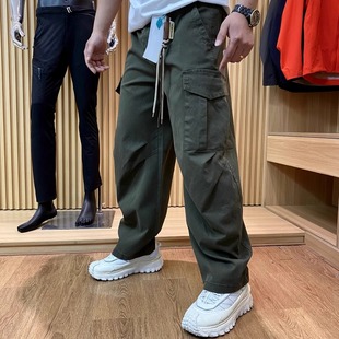 复古风 口袋硬汉风宽松阔腿休闲裤 春夏新品 高端工装 男士 重磅美式