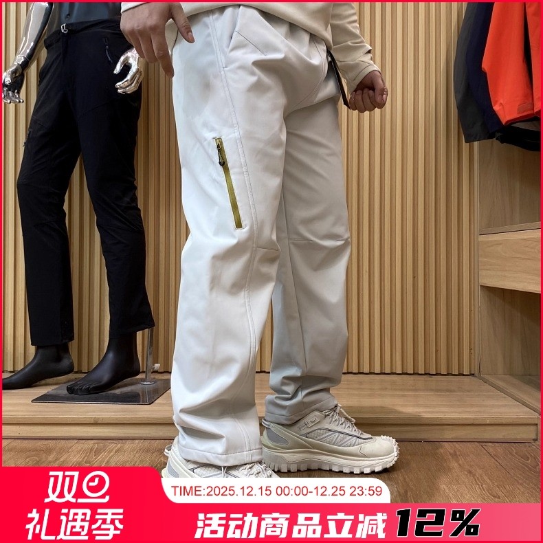 登山软壳情侣防风徒步加绒户外裤