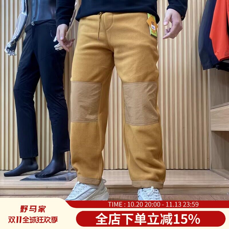 山系户外！加绒加厚！男女情侣款户外百搭摇粒绒保暖抓绒休闲裤潮