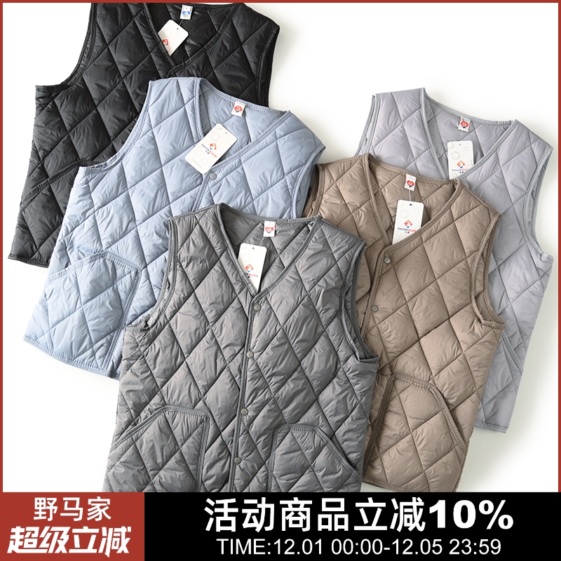 保暖V领休闲棉马甲背心