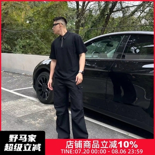 重磅高端捡漏 都市高端 压胶半拉链凉感珠地网眼速干短袖 POLO衫