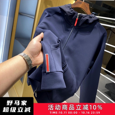 高端户外连帽双拉链夹克外套男