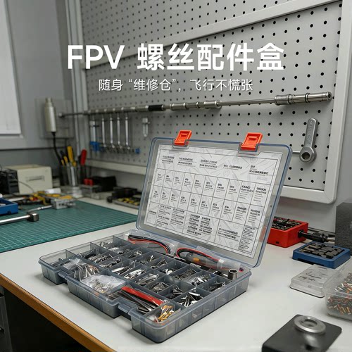 GEPRC格普 FPV 穿越机 航模 M2 M3螺丝配件盒 备用零件收纳工具箱