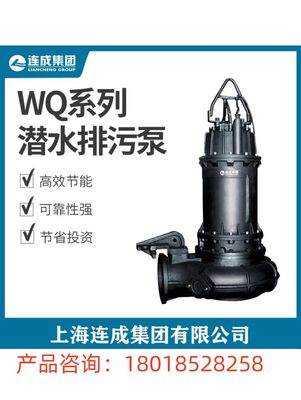 上海连成泵业 500WQ2200-10-90污泥泵 扬程10 连成水泵