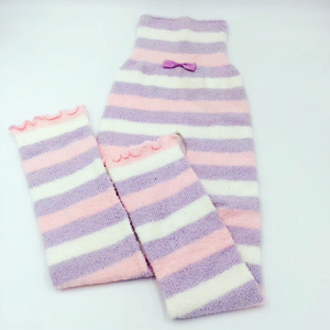 日系可爱珊瑚绒家居保暖护肚长裤软绵绵秋裤毛绒绒弹力打底睡裤女