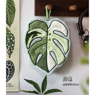 妮斯特·原创热植擦手巾 加厚挂式毛巾卫生间厨房 植物文创周边