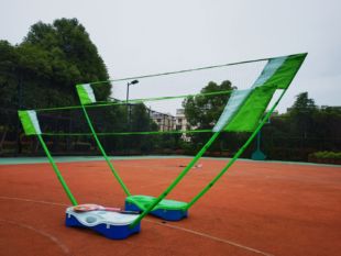 摆变魔球多球网架户外亲子运动家用羽毛球架排球匹克球网球网柱