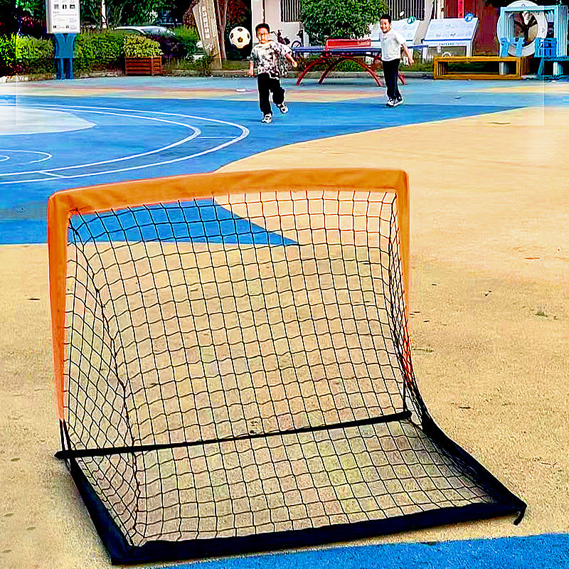 新款儿童室内折叠人型足球网框户外青少年便携式训练足球门两用款