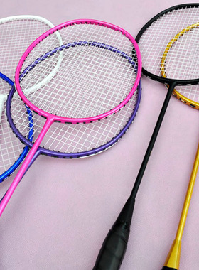 七彩省队拍 碳素羽毛球拍 全碳T头专业进功型耐打训练拍