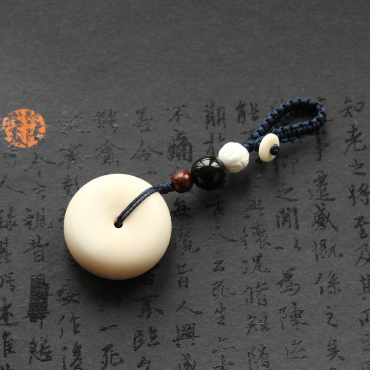 [Life of peace]Ivory fruit Bagels Car key Bag pendant Men gift Security and peacein the Car/Articles/Fitting/Refit , Car Accessories/The jewelry , Driving personal items , Car Keychain  category - from Buy2taobao.com to provide professional Taobao agent buy service