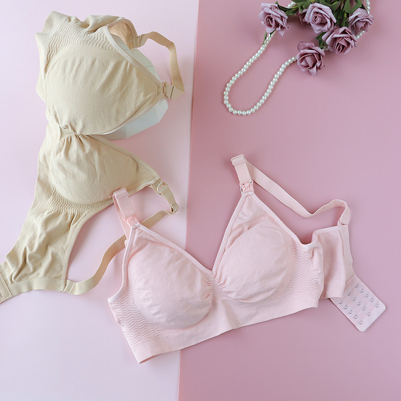 宜栖孕妇内衣哺乳文胸罩怀孕期全罩杯大码无痕睡眠防下垂聚拢喂奶