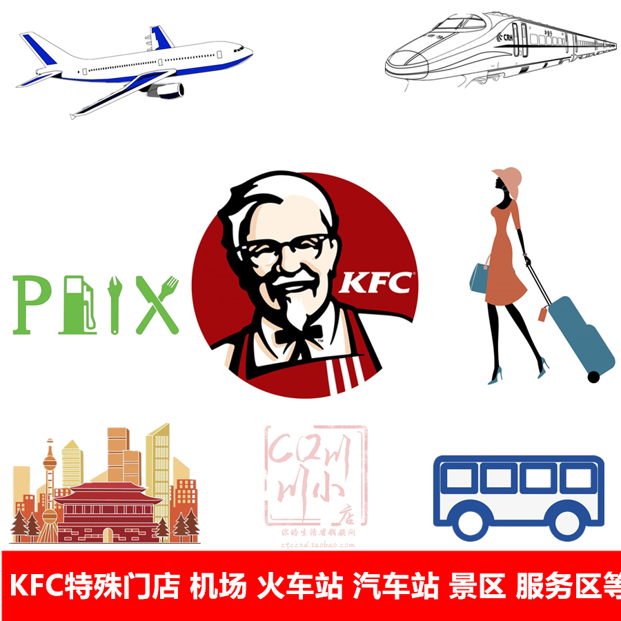 KFC肯德基优惠券薯条辣翅烤翅高铁火车站机场风景区服务区代下单