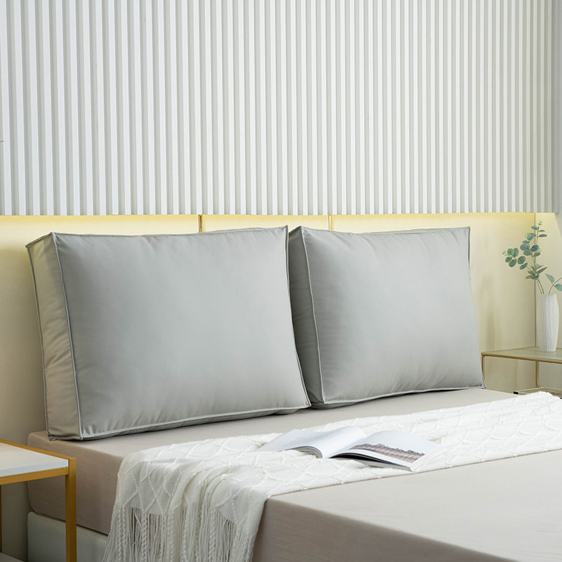 2023新款轻奢猫抓皮面料面包床头靠垫大靠背客厅沙发简约软包靠枕