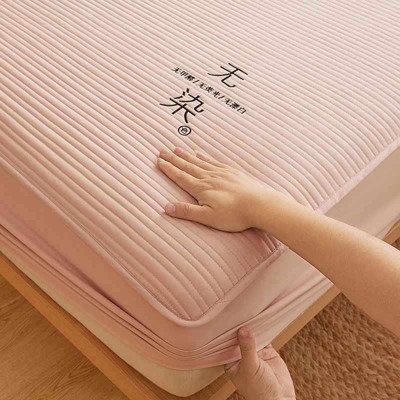 2023冬季新款大豆夹棉原棉床笠三件套全包防尘罩席梦思床垫保护套