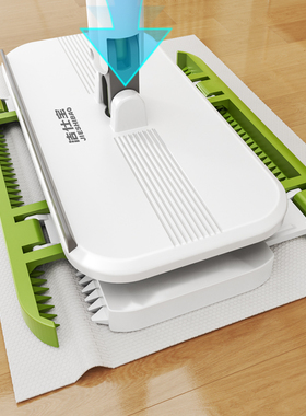 洗脸巾拖把2025新款家用一拖净迷你懒人自动夹布免手洗平板小拖把