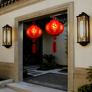 灯笼新款2026年挂饰大门口一对自建房马年别墅农村户外新年装饰品