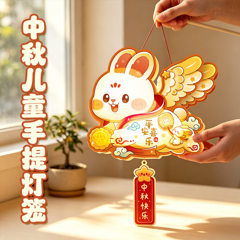 2026新款儿童兔子花灯手提灯笼