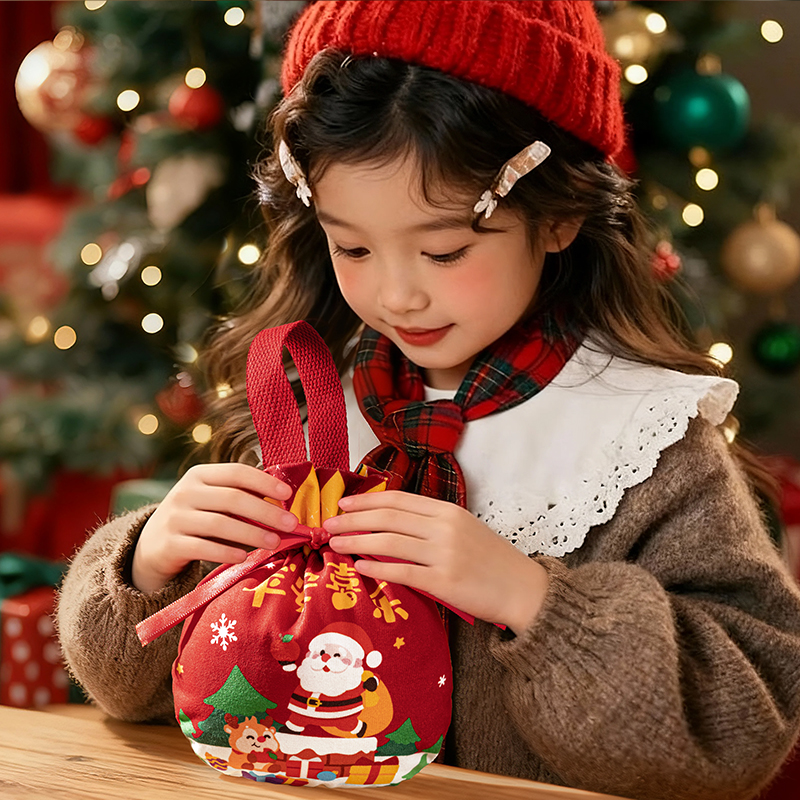 平安果包装盒礼品袋儿童圣诞节小礼物平安夜创意苹果礼盒袋子装饰