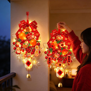 新年装饰品门挂过年挂件2026家里入户气氛围布置年味春节马年挂串