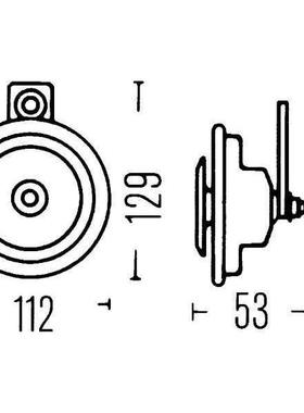 商用车通用型 3BA 002 768-382 海拉盆型喇叭、海拉电子喇叭