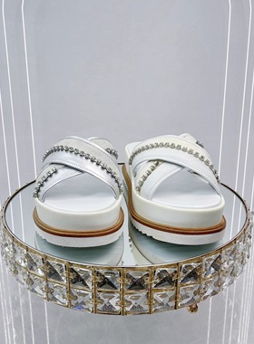 专柜正品Roberta诺贝达女鞋RM08028时尚厚底水钻凉拖