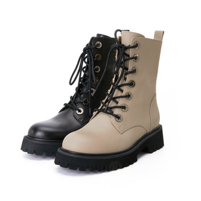 诺贝达马丁加绒防滑系带短靴