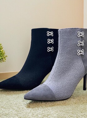 专柜正品 Roberta诺贝达女鞋 2023冬靴 尖头女靴短靴靴子RA237009