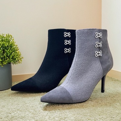 诺贝达欧美时装靴细跟