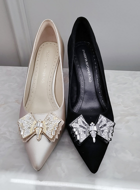 专柜正品Roberta诺贝达女鞋RL247001 24年秋季百搭新款蝴蝶结单鞋