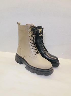 专柜正品Roberta诺贝达女鞋RA07238系带厚底舒适马丁靴