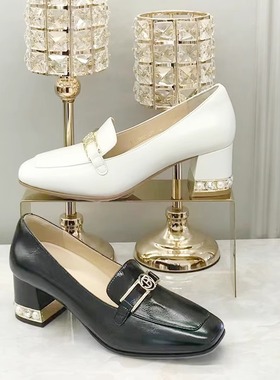 专柜正品Roberta诺贝达女鞋RS228005浅口水钻方头通勤乐福单鞋